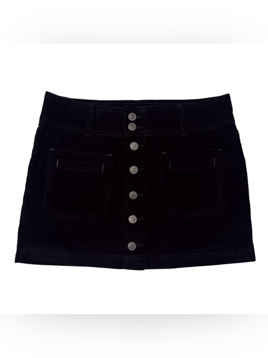 Free People Dresses & Skirts - We The Free Size 26 Black Western Corduroy Button Up Pockets Joanie Mini Skirt
